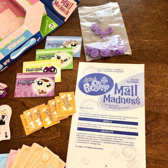 Littlest Pet Shop, Mall Madness, 2008, Board Game, COMPLETE, Good Condition - Picture 8 of 16